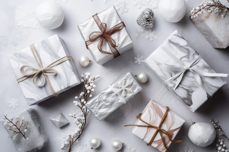 Merry Christmas and Happy New Year Celebration. Generative Aiの素材
