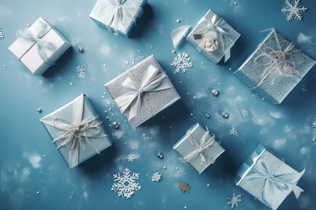 Merry Christmas and Happy New Year Celebration. Generative Aiの素材