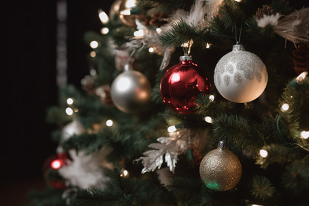 Merry Christmas and Happy New Year Celebration. Generative Aiの素材