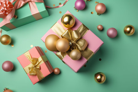 Merry Christmas and Happy New Year Celebration. Generative Aiの素材