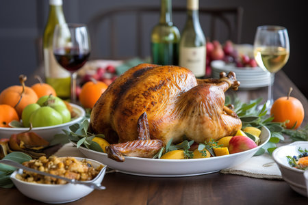 Happy Thanksgiving. Thanksgiving Food. Thanksgiving Concept.の素材