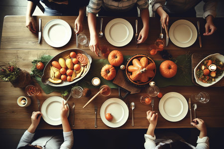 Happy Thanksgiving. Thanksgiving Food. Thanksgiving Concept.の素材