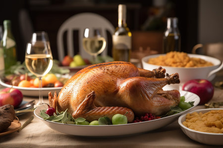 Happy Thanksgiving. Thanksgiving Food. Thanksgiving Concept.の素材