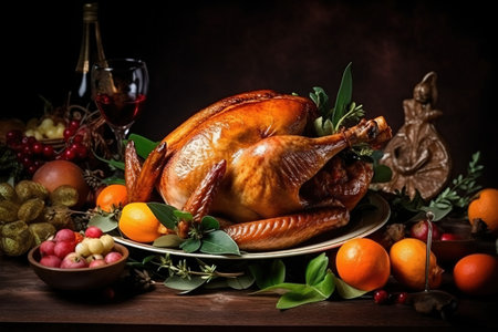Happy Thanksgiving. Thanksgiving Food. Thanksgiving Concept.の素材