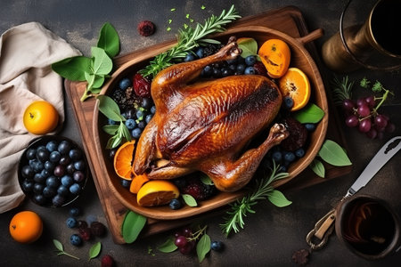 Happy Thanksgiving. Thanksgiving Food. Thanksgiving Concept.の素材