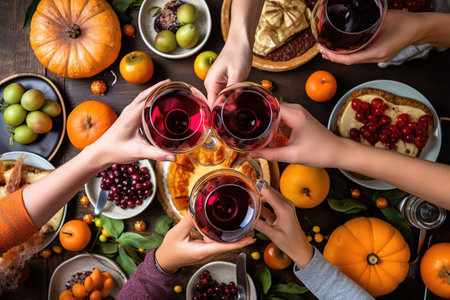 Happy Thanksgiving. Thanksgiving Food. Thanksgiving Concept.の素材