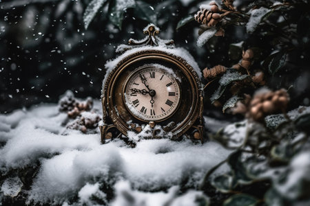 Merry Christmas and Happy New Year Celebration. Generative Aiの素材