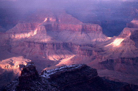 A Misty Winter View of the Grand Canyonの写真素材