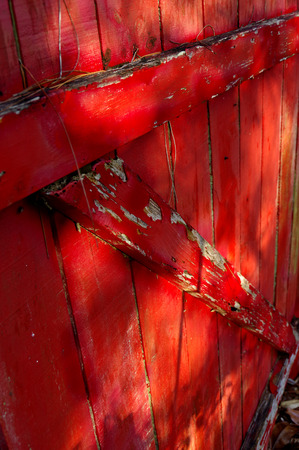 Red barn doorの写真素材