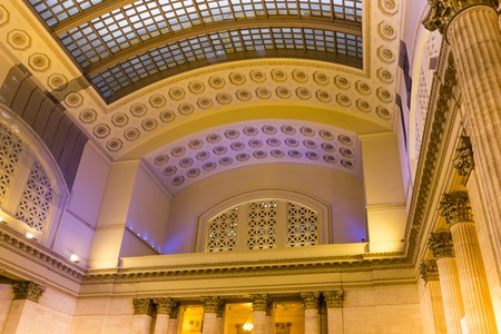 Chicago, IL, USA, october 27, 2016: The Great Hall inside Union Station in Chicago Illinoisのeditorial素材