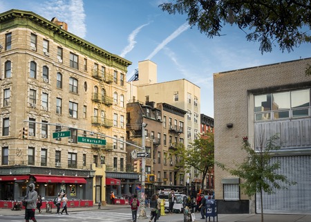 New York, USA, november 2016: St Marks Place street scene in Manhattan, New York City