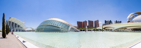 Valencia, Spain, may 2013: City of arts and sciences Ciudad de las Artes y las Ciencias is an entertainment-based cultural and architectural complex Designed by Santiago Calatrava and F lix Candelaのeditorial素材