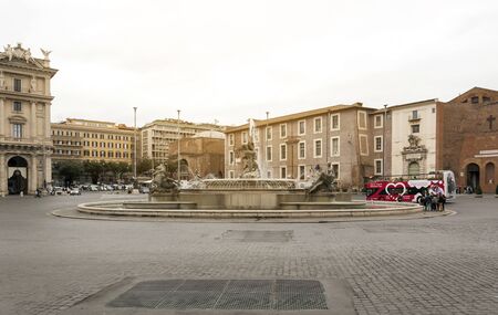 Rome, Italy, march 18, 2017: view of piazza della repubblica, Rome, Italyのeditorial素材