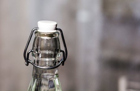 Detail of a vintage glass bottleの写真素材