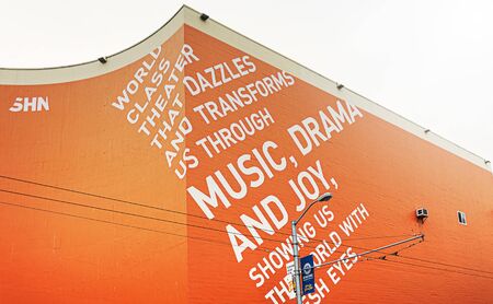 San Francisco, CA, USA, October 2016: rear view of the Orpheum theater in San Franciscoのeditorial素材