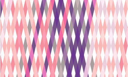 geometric pattern background composed by a sequence of overlapped diagonal lines creating a hypnotic pattern with different colors. Repetitive geometric theme. Flat vector designのイラスト素材