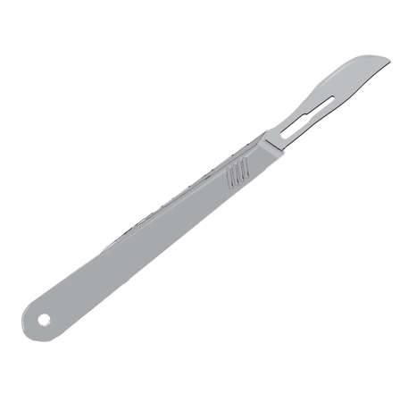 Surgical Scalpel. operating tool. Vector illustration medical scalpel for operationsのイラスト素材