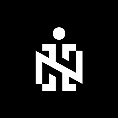 Letter NI or IN logoのイラスト素材