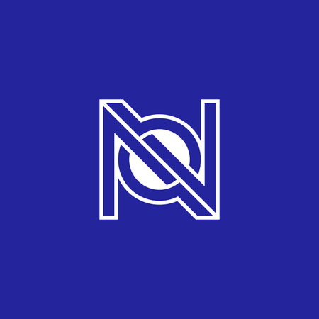 Modern initial letter ON or NO monogram logoのイラスト素材
