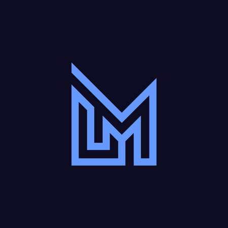 Letter LM or ML logoのイラスト素材