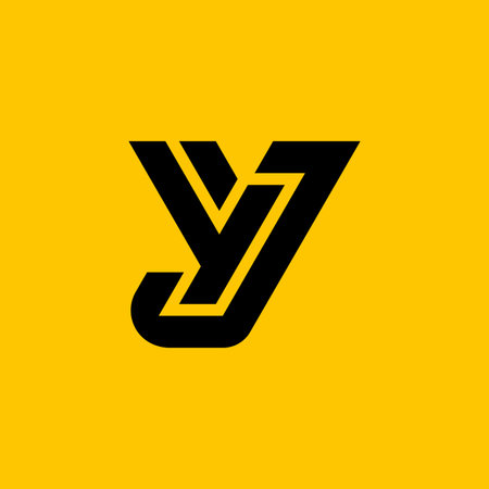 Initial letter YK or KY monogram logo