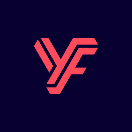 Initial letter YF or FY monogram logoのイラスト素材