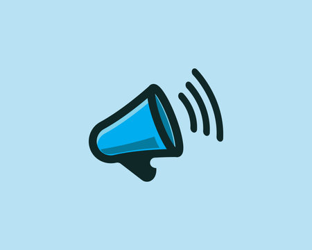 modern megaphone icon. speaker speech logo.のイラスト素材