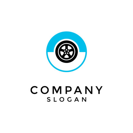 modern circle wheel vehicle logoのイラスト素材