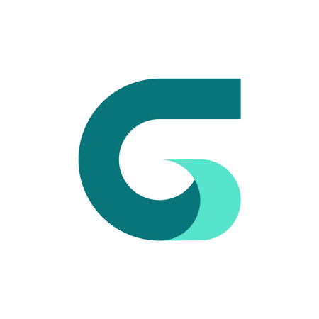 The letter G logo is perfectly combined with the paper symbol representing moneyのイラスト素材