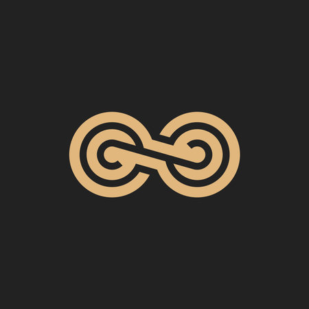 letter G infinity logo. G loop monogram.のイラスト素材
