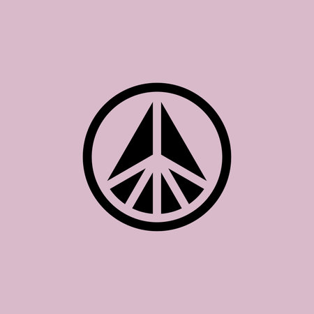 abstract simple paper plane fly with circle logo