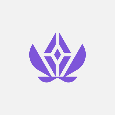 modern sophistication lotus diamond logoのイラスト素材