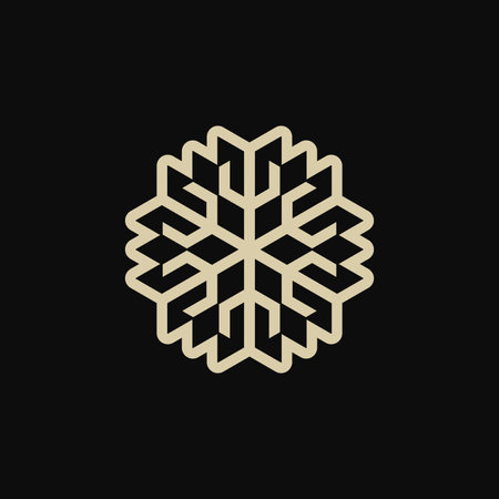 abstract snowflake bloom trident logoのイラスト素材