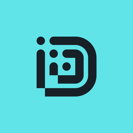 modern letter D human relation logo