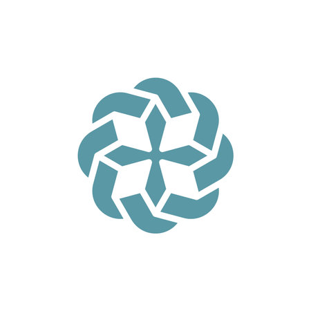 star united community geometric flower logoのイラスト素材