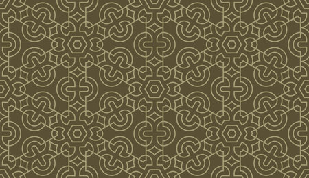 abstract elegant brown lines seamless patternのイラスト素材