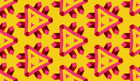 abstract decoration purple and yellow seamless pattern