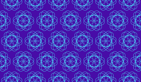 abstract luxury elegant blue and purple floral seamless pattern