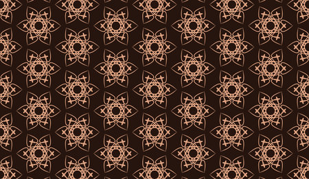 abstract luxury elegant light brown and dark brown floral seamless patternのイラスト素材
