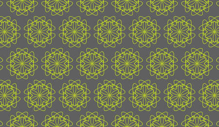 abstract luxury elegant green and grey floral seamless patternのイラスト素材