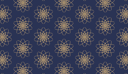 abstract luxury elegant white and dark blue floral seamless pattern
