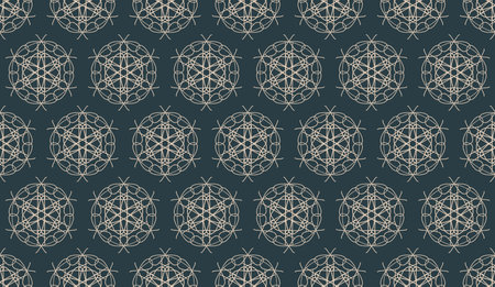 abstract luxury elegant cream and grey floral seamless patternのイラスト素材