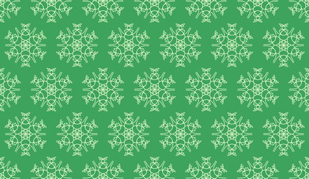 abstract luxury elegant white and green floral seamless patternのイラスト素材