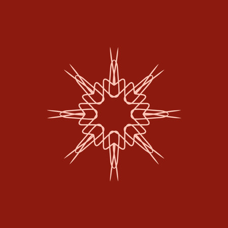 abstract pink and maroon floral mandala logo. suitable for elegant and luxury ornamental symbolのイラスト素材