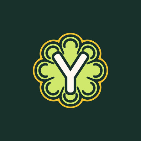 simple and abstract letter Y vegetable plant logoのイラスト素材