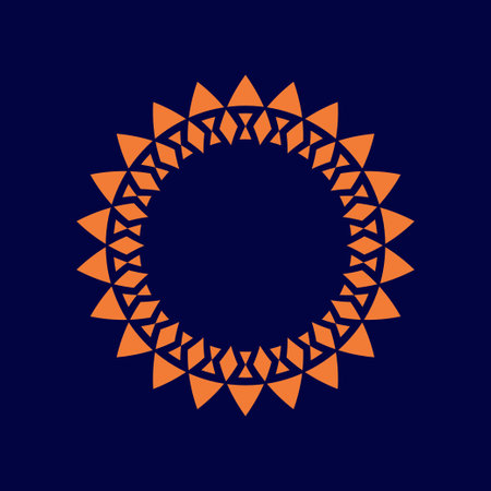 abstract art decorative circle ornamental pattern frameのイラスト素材