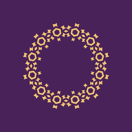 abstract art decorative circle ornamental pattern frameのイラスト素材