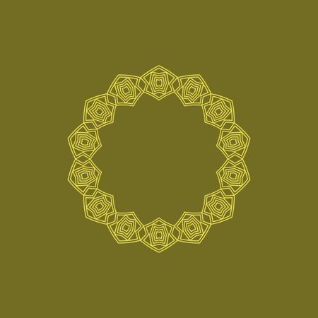 abstract art decorative circle ornamental pattern frameのイラスト素材