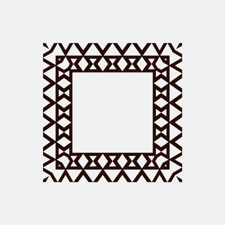 abstract art decorative square ornamental pattern frameのイラスト素材