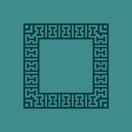 abstract art decorative square ornamental pattern frameのイラスト素材